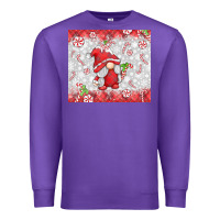 Purple candy cane gnome Premium Sweatshirt - MaliasSmallBusiness
