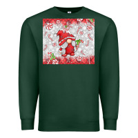 Sports Green candy cane gnome Premium Sweatshirt - MaliasSmallBusiness