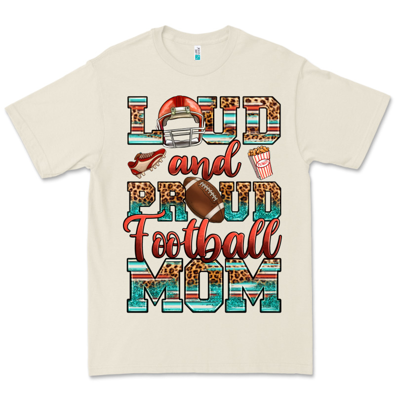 Loud And Proud Football Mom Premium Tee by RanaPortraitStore | Teevron