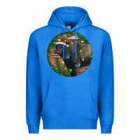 True Royal Black Angus Bull with Christmas Lights Premium Hoodie - RanaPortraitStore