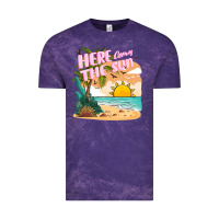 Cloud Purple here comes the sun Vintage Tee - JahusDesignShop