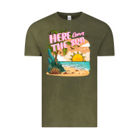 Vintage Olive here comes the sun Vintage Tee - JahusDesignShop