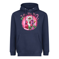 Navy ho ho ho pink black santa christmas Heavyweight Hoodie - MaliasSmallBusiness