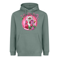 Sage ho ho ho pink black santa christmas Heavyweight Hoodie - MaliasSmallBusiness