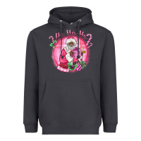 Smoke ho ho ho pink black santa christmas Heavyweight Hoodie - MaliasSmallBusiness