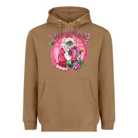 Toasted Coconut ho ho ho pink black santa christmas Heavyweight Hoodie - MaliasSmallBusiness