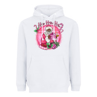 White ho ho ho pink black santa christmas Heavyweight Hoodie - MaliasSmallBusiness