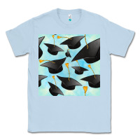 Dusty Blue graduation cap seamless pattern Classic Tee - BundleAndBundleShop
