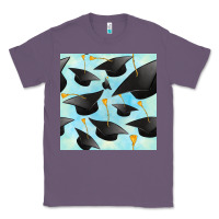 Lavender graduation cap seamless pattern Classic Tee - BundleAndBundleShop