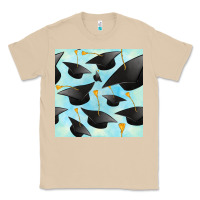 Mushroom graduation cap seamless pattern Classic Tee - BundleAndBundleShop