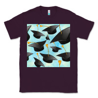 Plum graduation cap seamless pattern Classic Tee - BundleAndBundleShop