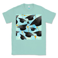 Seafoam graduation cap seamless pattern Classic Tee - BundleAndBundleShop