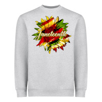 Heather Grey juneteenth sunflower black lives matter Heavyweight Sweatshirt - HRA Design Shop