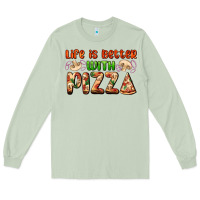 Matcha life is better with pizza Long Sleeve Tee - AdoDesignShop