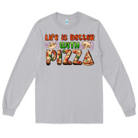 Moon Dust life is better with pizza Long Sleeve Tee - AdoDesignShop