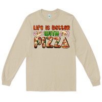Mushroom life is better with pizza Long Sleeve Tee - AdoDesignShop
