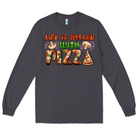Smoke life is better with pizza Long Sleeve Tee - AdoDesignShop