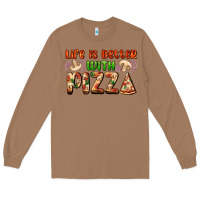 Toasted Coconut life is better with pizza Long Sleeve Tee - AdoDesignShop