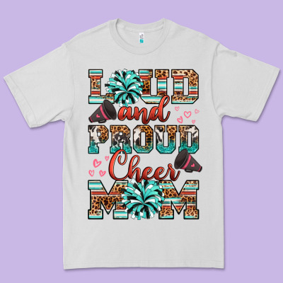 Loud And Proud Cheer Mom Premium Tee Designed By Ranaportraitstore