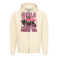 Sandshell girls like monster trucks too Zipper Hoodie - MaliasSmallBusiness