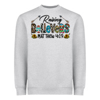 Heather Grey raising believers Heavyweight Sweatshirt - CowhideDigitalArt