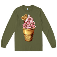 Army Green ice cream fast food Long Sleeve Tee - AdoDesignShop