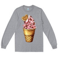 Heather Grey ice cream fast food Long Sleeve Tee - AdoDesignShop