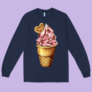 Ice Cream Fast Food Long Sleeve Tee Designed By Adodesignshop