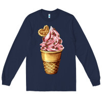 Navy ice cream fast food Long Sleeve Tee - AdoDesignShop
