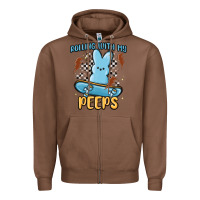 Chestnut skateboard bunny Zipper Hoodie - MaliasSmallBusiness