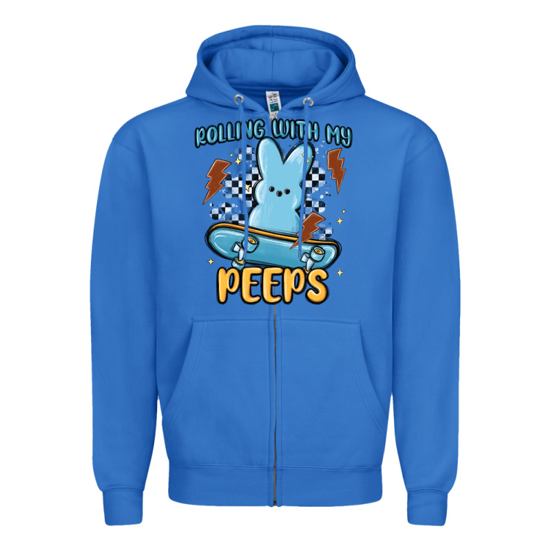 Skateboard Bunny Zipper Hoodie by MaliasSmallBusiness | Teevron