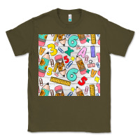 Army Green back to school seamless pattern Classic Tee - BundleAndBundleShop