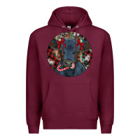 Burgundy Black Angus Calf Christmas Premium Hoodie - RanaPortraitStore