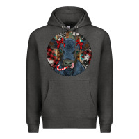 Charcoal Heather Black Angus Calf Christmas Premium Hoodie - RanaPortraitStore