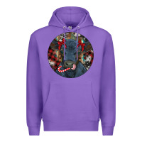 Purple Black Angus Calf Christmas Premium Hoodie - RanaPortraitStore