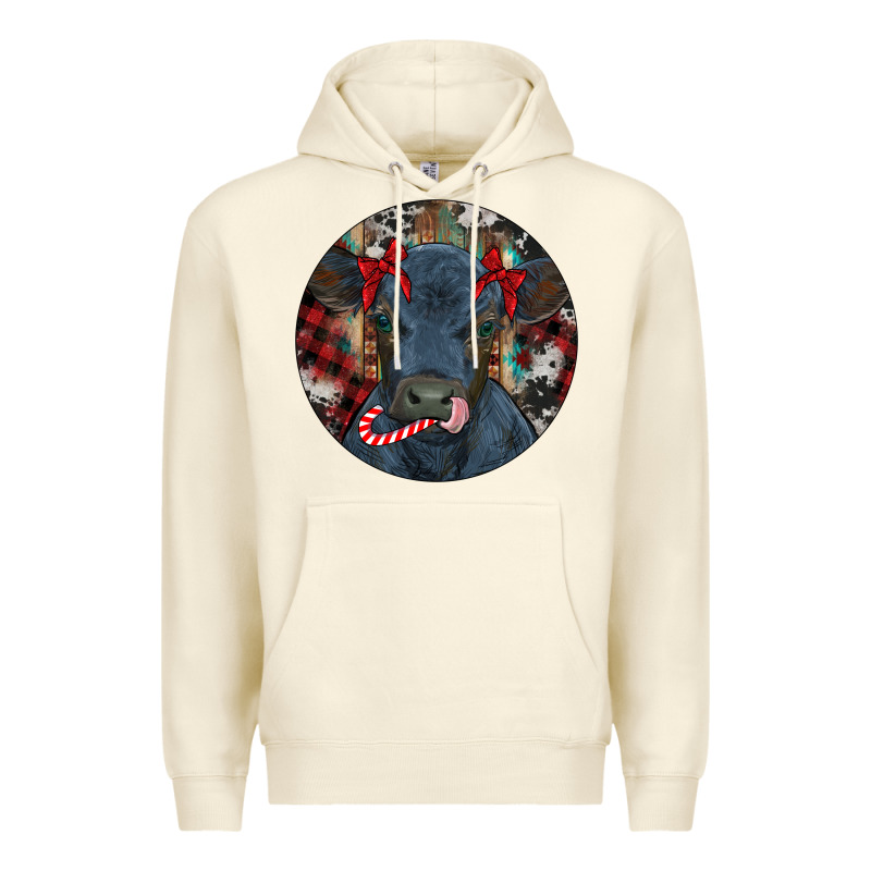 Black Angus Calf Christmas Premium Hoodie by RanaPortraitStore | Teevron