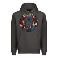 Smoke Black Angus Calf Christmas Premium Hoodie - RanaPortraitStore