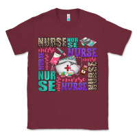 Burgundy nurse nurse nurse with nurse element Classic Tee - AdoDesignShop