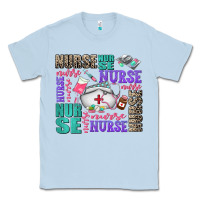Dusty Blue nurse nurse nurse with nurse element Classic Tee - AdoDesignShop