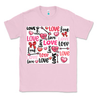 Bubblegum Pink love Classic Tee - LillyAllenDesigns