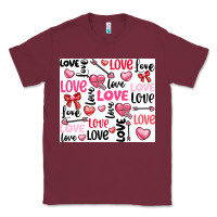 Burgundy love Classic Tee - LillyAllenDesigns