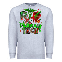 Heather Grey christmas rx pharmacy tech Premium Sweatshirt - MaliasSmallBusiness