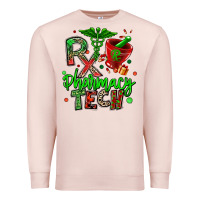 Pale Pink christmas rx pharmacy tech Premium Sweatshirt - MaliasSmallBusiness