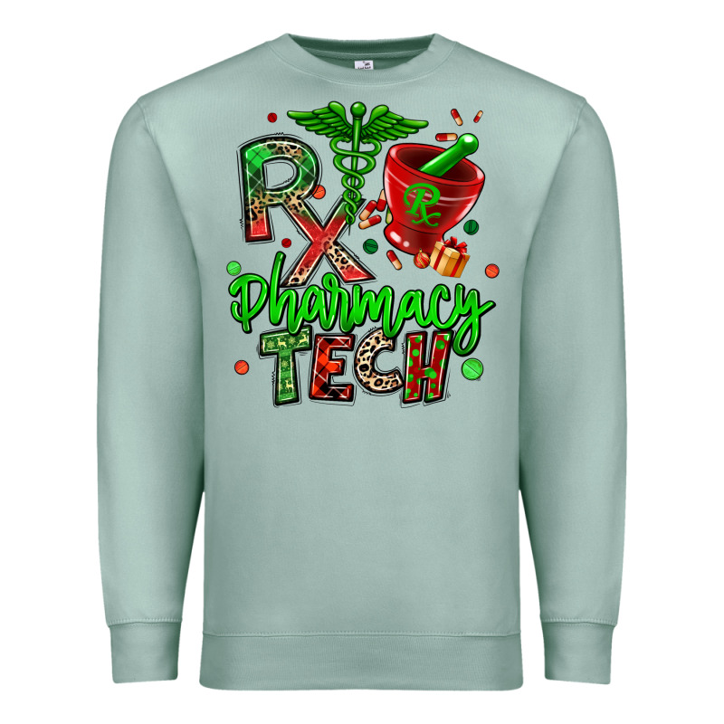 Christmas Rx Pharmacy Tech Premium Sweatshirt by MaliasSmallBusiness | Teevron