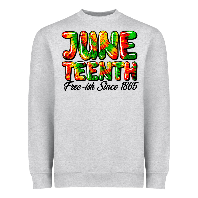 Juneteenth Free Ish Since 1865 Heavyweight Sweatshirt by HRA Design Shop | Teevron