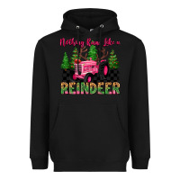 Black nothing runs like a reindeer Heavyweight Hoodie - MaliasSmallBusiness