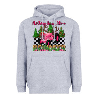 Heather Grey nothing runs like a reindeer Heavyweight Hoodie - MaliasSmallBusiness