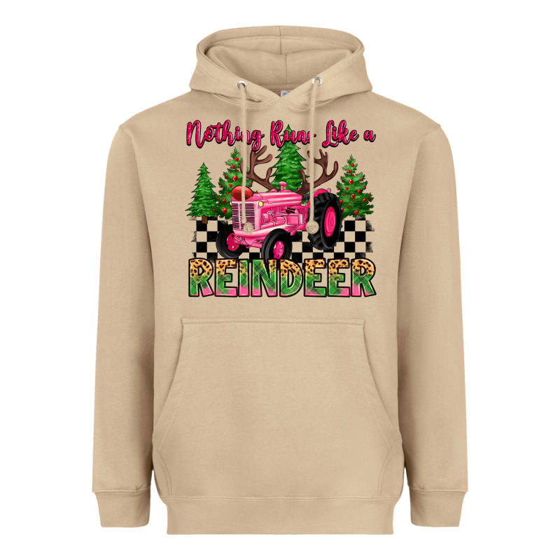 Nothing Runs Like A Reindeer Heavyweight Hoodie by MaliasSmallBusiness | Teevron