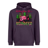 Plum nothing runs like a reindeer Heavyweight Hoodie - MaliasSmallBusiness