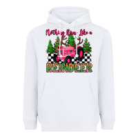 White nothing runs like a reindeer Heavyweight Hoodie - MaliasSmallBusiness